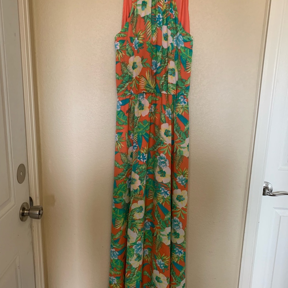 Sundress/ tropical by Decree XS, front leg splits worn once. - Picture 10 of 14